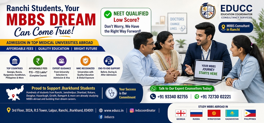 Low NEET score MBBS Abroad for Jharkhand Students